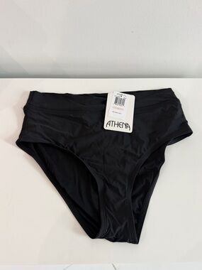 Athena Black High Waist Bikini Bottoms